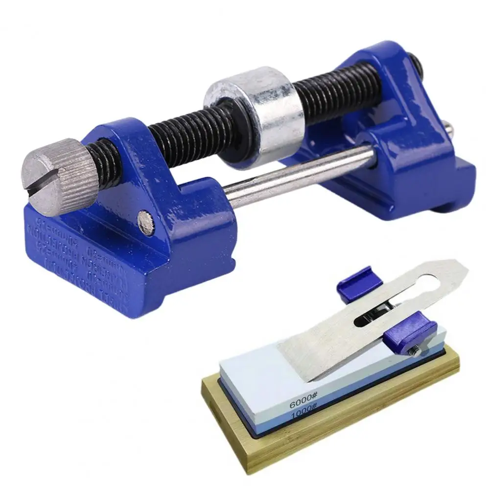Internal Thread Sharpener Adjustable Angle Guide Sharpener Clamp for Planes Chisels Honing Tool Jig with Stone for Woodworking