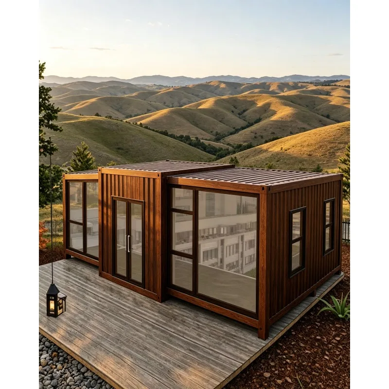 Support Customized Expandable Container Prefabricated House 20FT 40 Feet Luxury House 2 3 4 Bedrooms Foldable For Transportation