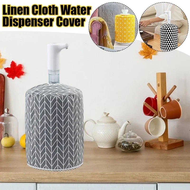 Scalebeard Linen Water Dispenser Cover Bucket Sleeve Dust Cover Barrel Cover Home Dustproof Upper Opening Reusable Dust Cover