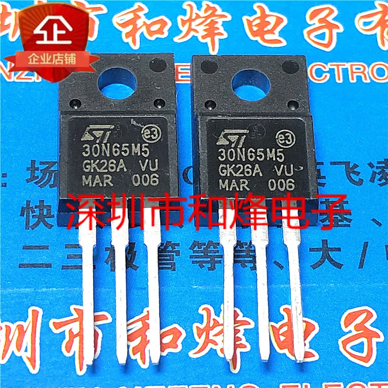 5PCS-10PCS 30N65M5 STF30N65M5  TO-220F 650V 30A  New and Original On stock