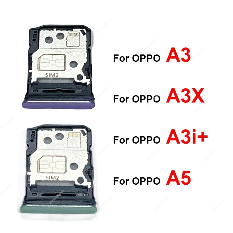 Sim Card Tray For OPPO A3 A3X A5 4G 5G Sim Card Tray Holder Sim