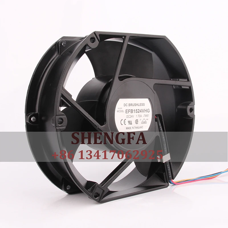 

Корпусный вентилятор DELTA EFB1524VHG DC24V 1,70A EC AC 17 см Преобразователь частоты Большой объем воздуха Промышленный охлаждающий вентилятор 170X150X50MM