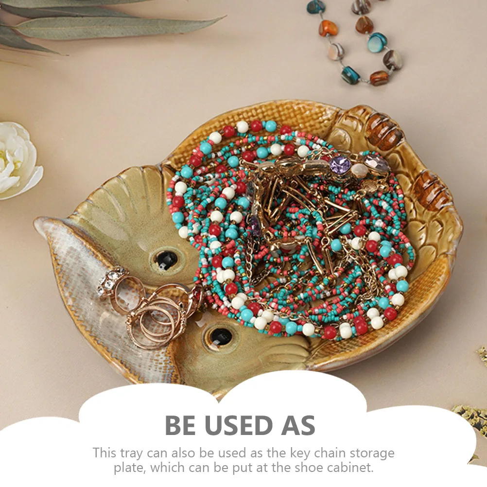 

Ceramic Snack Plate Owl Design Premium Material Long Term Use Lovely Practical Home Decorative Dessert Plate Easy