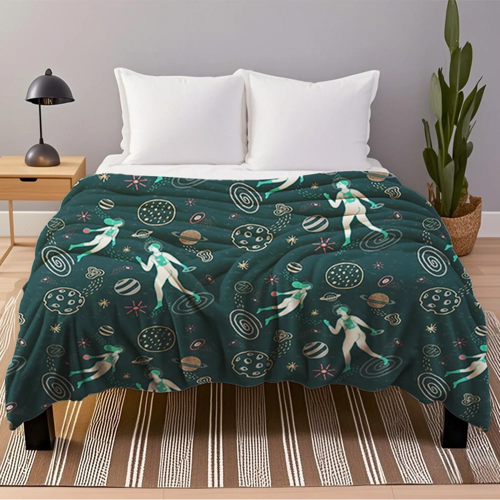 

Winter/Summer Flannel Bed Blanket Good Espace Bedcover Throw Classic Breathable Blankets For Hotels Outdoor Patio Sofa