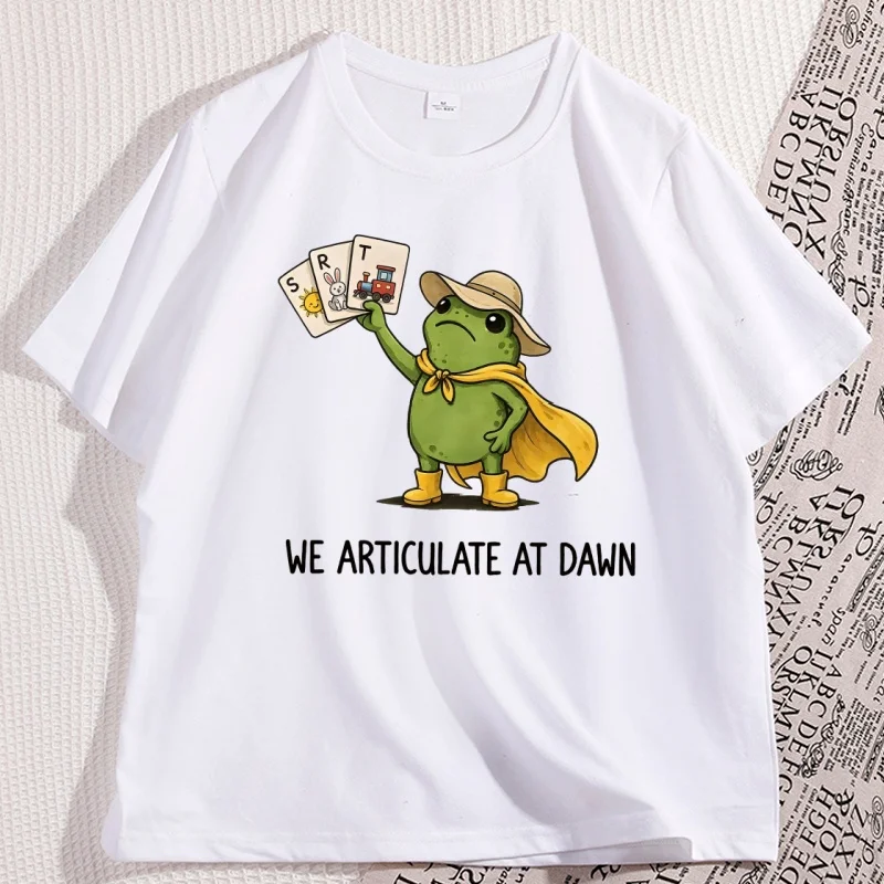 Frog Speech Therapist Tee SLP T Shirt Funny Speech Therapy T-Shirt Language Pathology SLP Teacher Clothing Men Women Streetwear