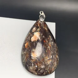 Natural Black Brown Golden Mica Pndants Necklaces Men Women Unusual Big Beads Sparkling Metallic Luster Multi Layers Mica Stones