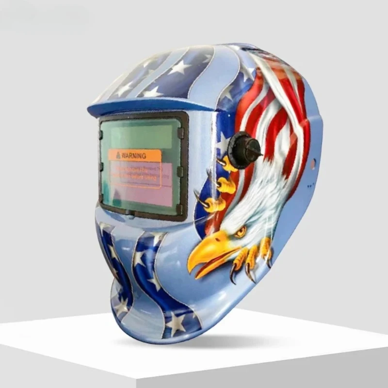1PC New solar welding automatic dimming insulation head mounted face mask, adjustable buckle, eye protection, facial protection