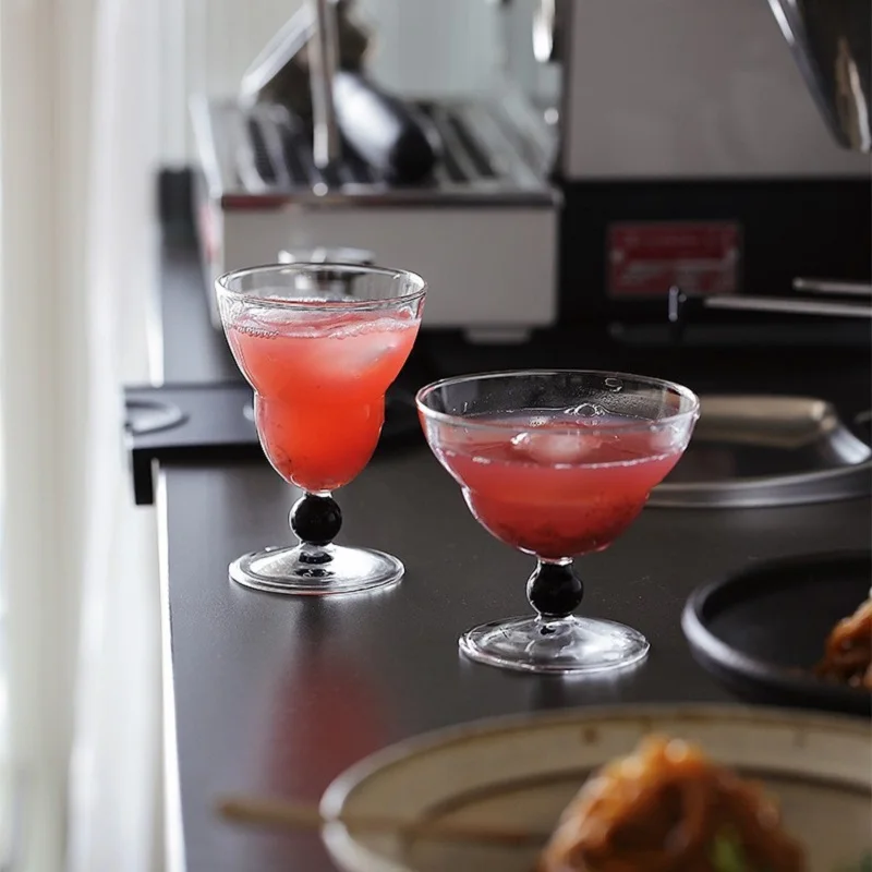 

150ml 175ml Vintage Wine Glass Water Cup High Borosilicate Heat Resistant Creative Cocktail Glass Goblet Bar Tool