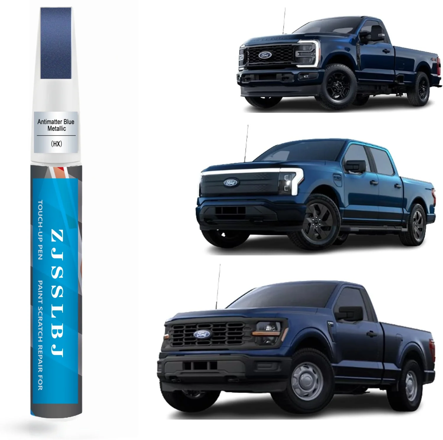 Car Touch Up Paint(Antimatter Blue Metallic(HX)) for Ford, Car Paint Scratch Repair Kit, Quick & Easy Solution to Repair, 2 in 1