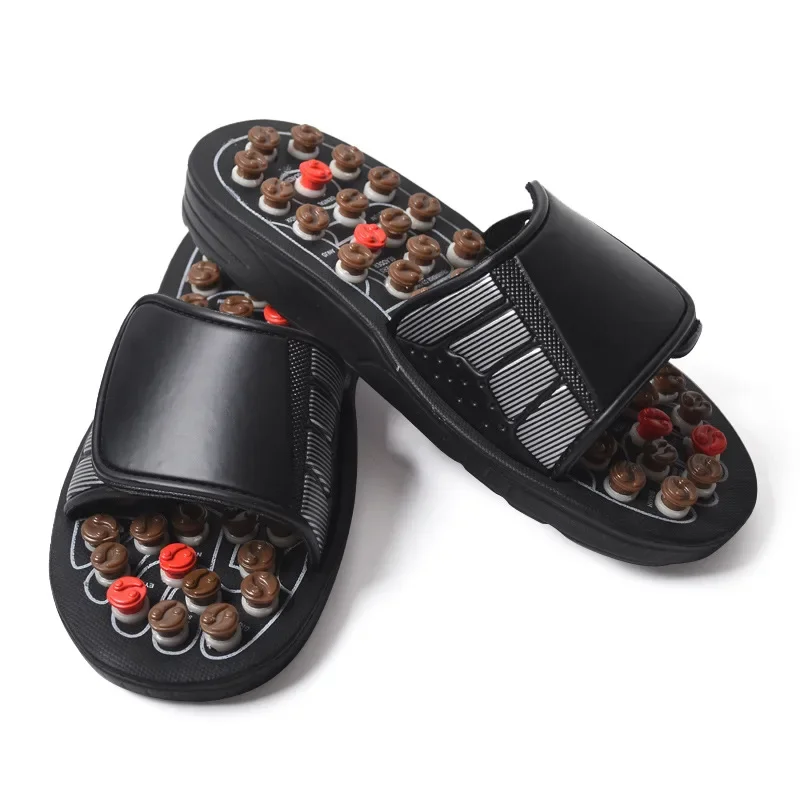 Acupoint Massage Slippers Sandal For Men Feet Chinese Acupressure Therapy Medical Rotating Foot Massager Shoes Unisex