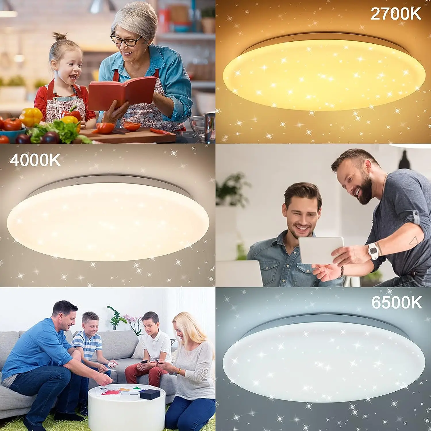 MANVIV RGB Colorful LED Lights for Room 24W Smart Ceiling Lamp Remote Control Modern Home Decoration Party 220V Light Fixture