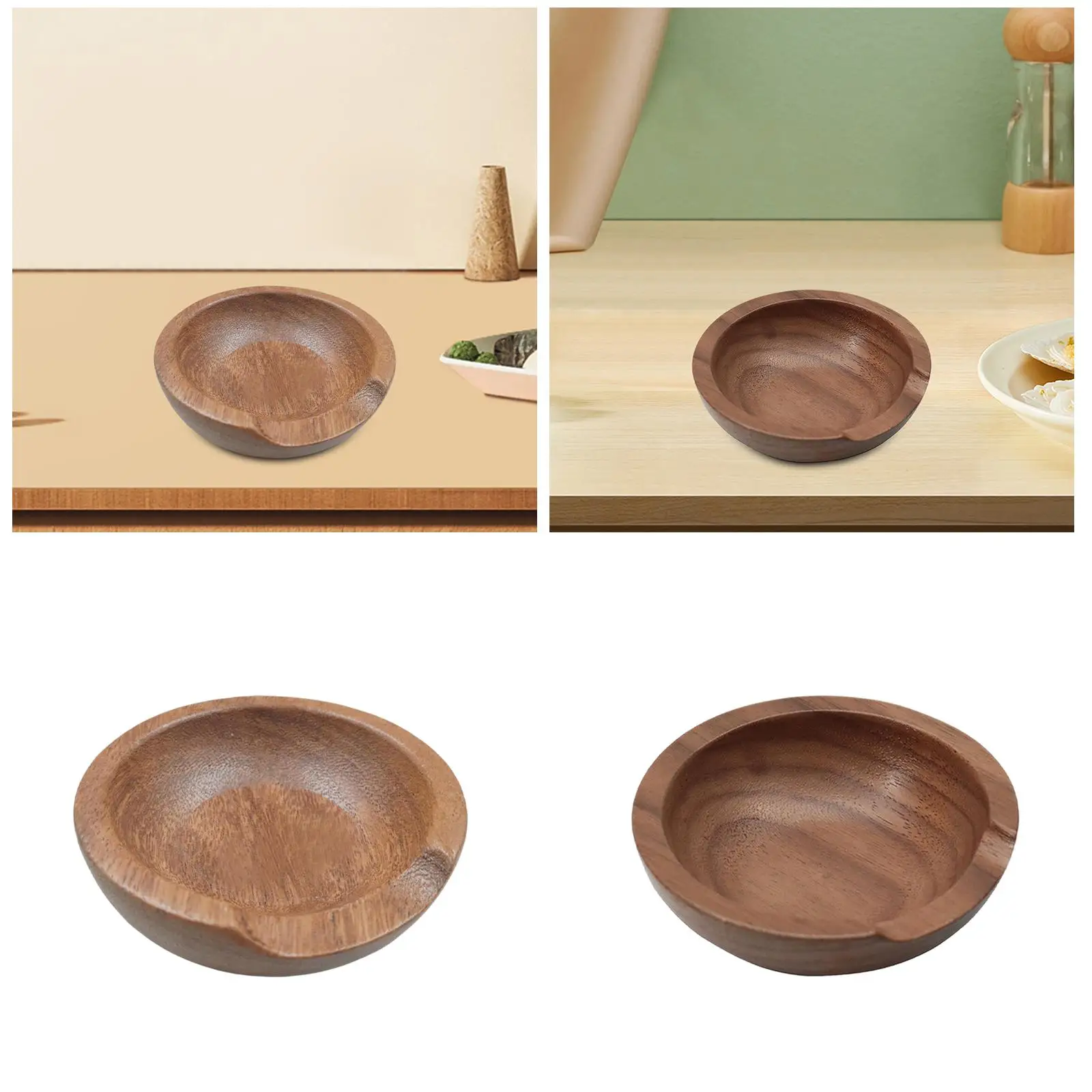 Wooden Coffee Bean Bowl Multipurpose Wood Coffee Bean Measuring Container for Restaurant Kitchen Hotel Home Coffee Lover Gift