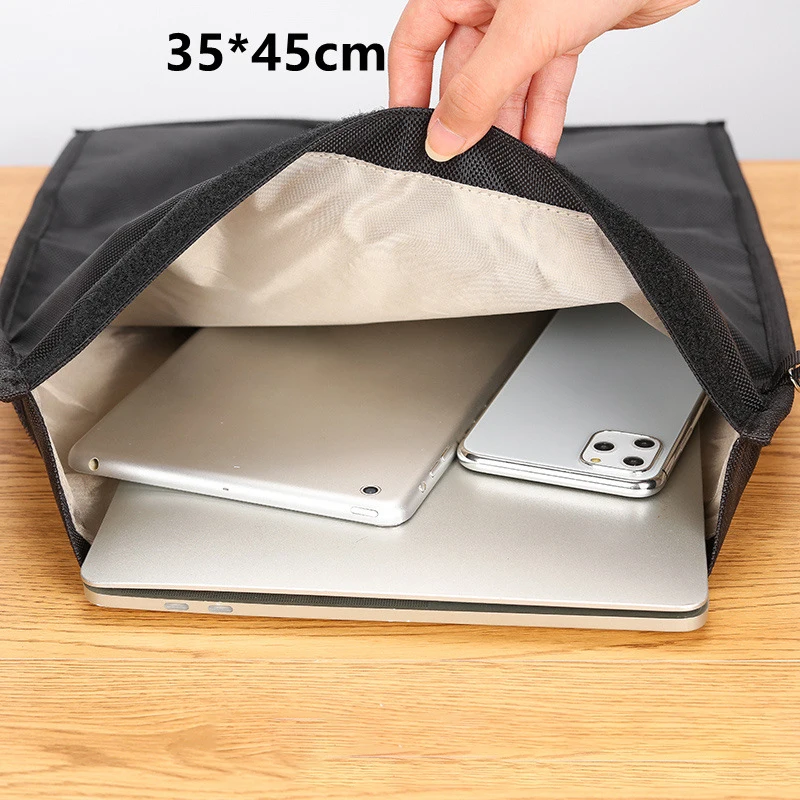 Large Faraday Bag Notebook Signal Shielding Briefcase Rfid Anti-Theft Phone Radiation Protection Car Key Signal Blocker Case