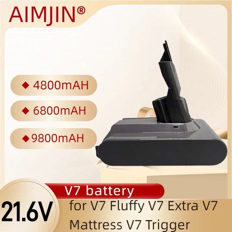

For Dyson V7 Battery 21.6V 9800mAh Li-lon Battery For Dyson V7 Rechargeable Battery Animal Pro Vacuum Cleaner Replacement