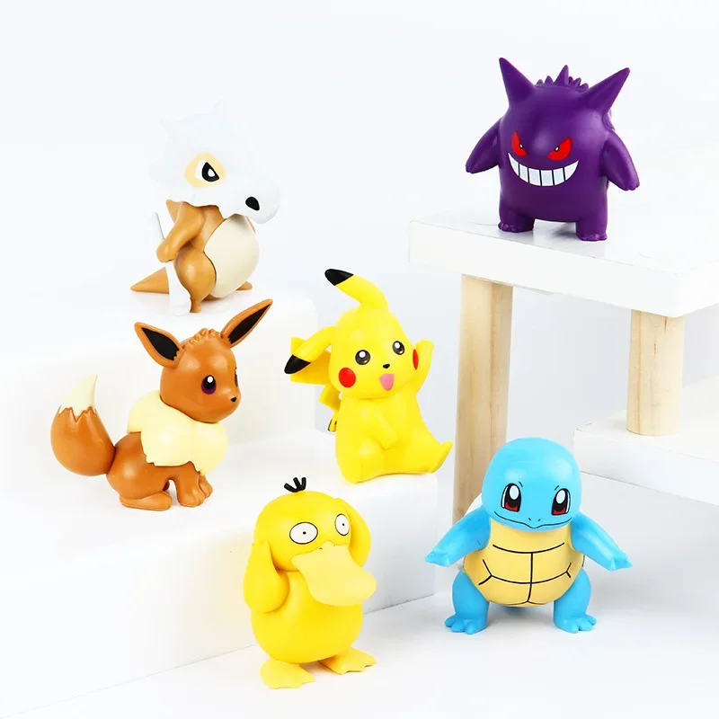 

6Pcs/Set Pocket Monsters Anime Figure Kawaii Pikachu In Disguise Action Figures PVC Adult Collection Model Dolls Toy Gift