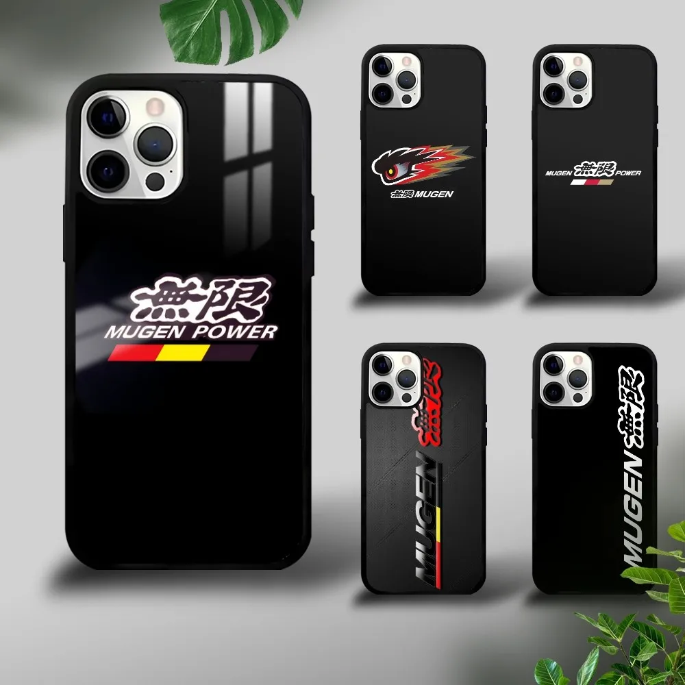

M-Mugen-P-Powers Logo Phone Case For iPhone 16 15 14 13 12 11 Pro Xs Max Mini Plus Celulares Hard Funda