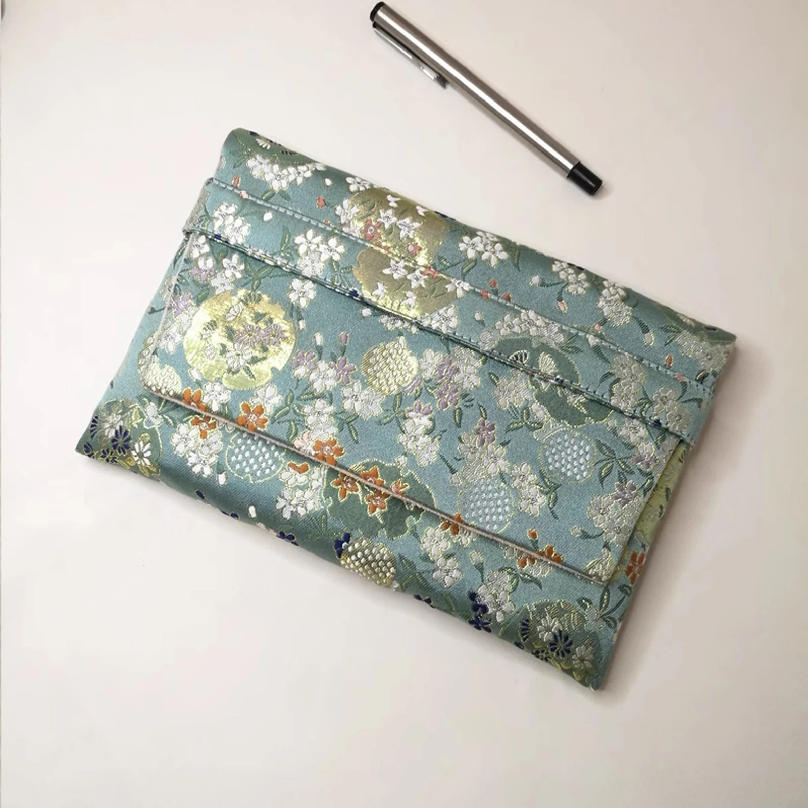 Handmade Fountain Pen Bag Brocade Pen Bag Exquisite with Ten Pocket Storage Bag