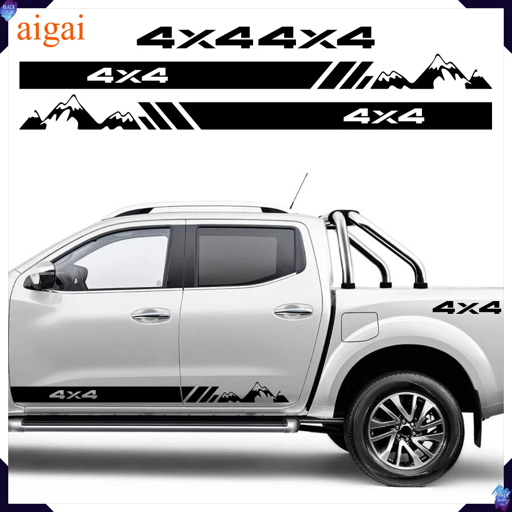 Car Door Side Stripes Skirt Stickers for Nissan Navara NP300 Frontier 4x4 Off Road Mountain Auto Pickup Truck Body Vinyl Decals