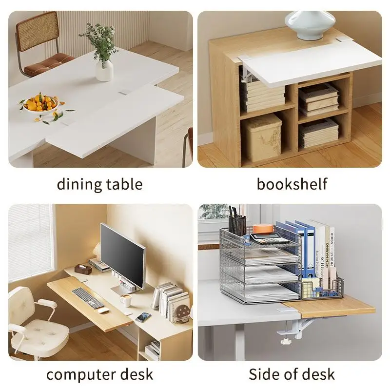 New 1PC L-shaped Desktop Bracket Heavy-duty Punch-free Space-saving Desktop Extension Plate Rack Hardware Accessories