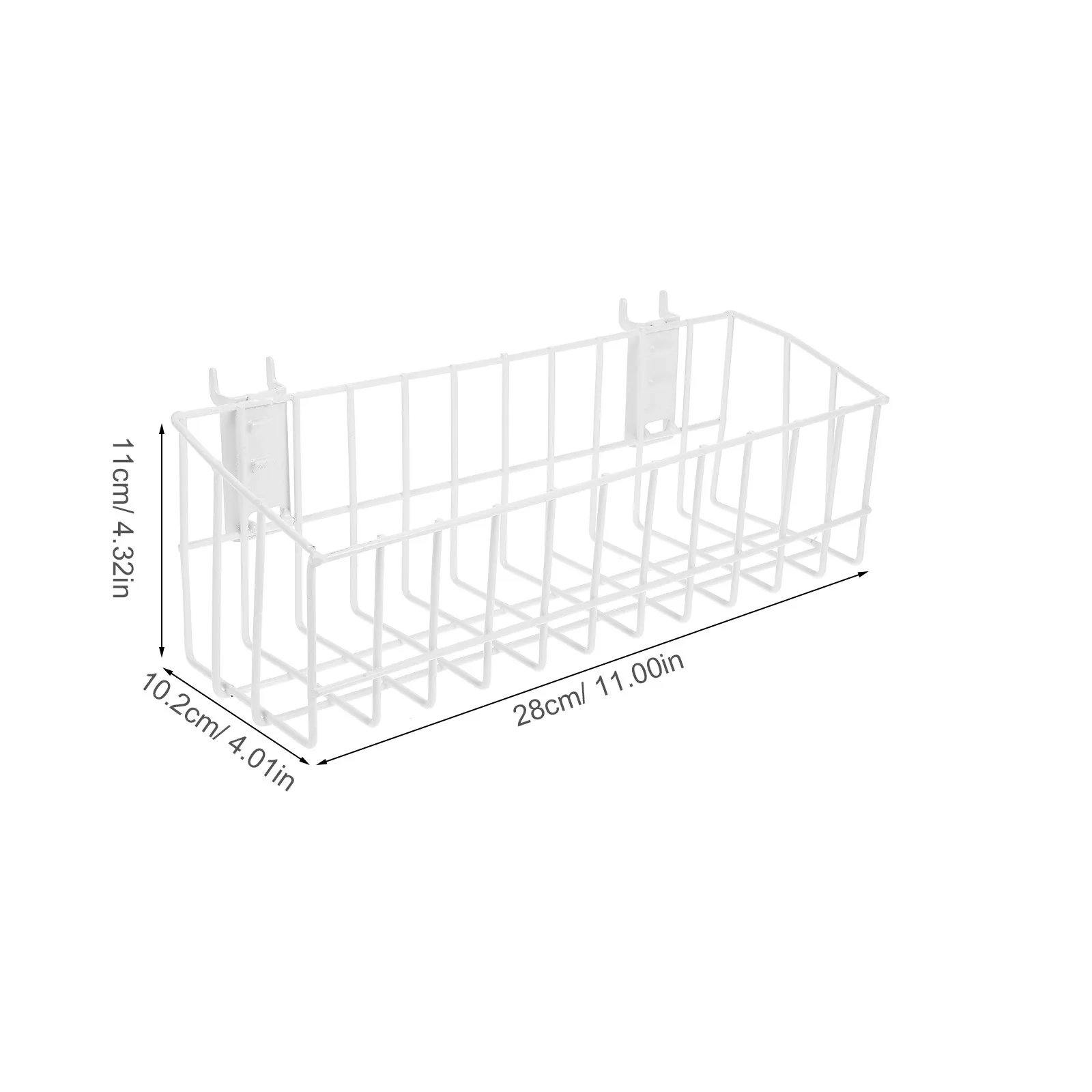 Small Stainless Steel Bookshelf Hanging Rack Wire Basket File Storage Holder for Kids Nursery Classroom Wire Basket