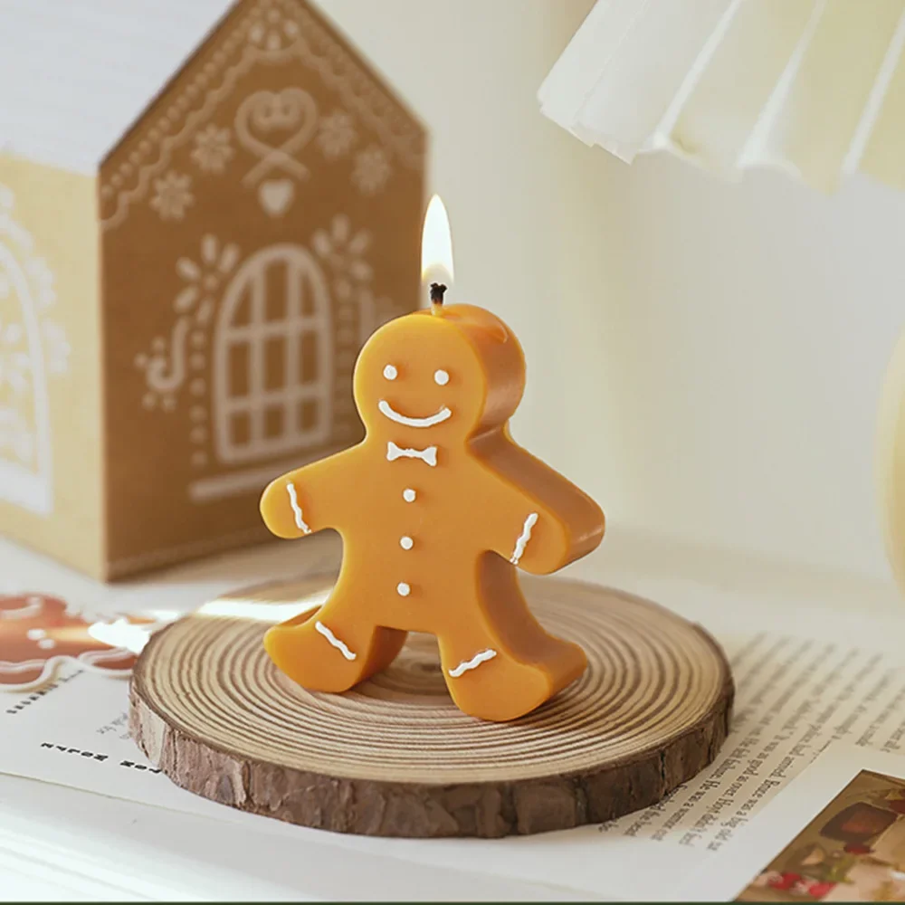 Christmas Gingerbread Man Aromatherapy Wax Christmas Styling Waxscented Decoration Small Ornaments Scented Candles