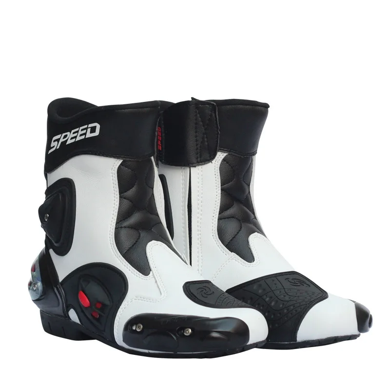 New 2023 Men's Biker Boot Motorcycle Boots Racing Mens Boots Motorbike Riding Shoes Breathable Motocross Boots Bicycle Dropship