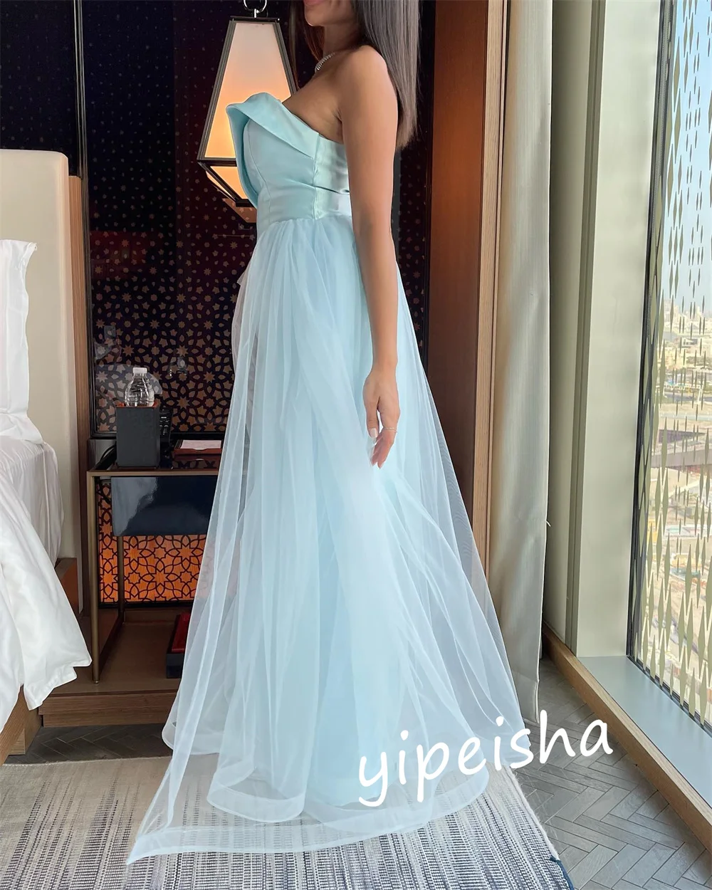 Prom Dress Evening Ball   Satin Ruched Celebrity A-line Sweetheart Bespoke Occasion Gown Midi es Saudi Arabia