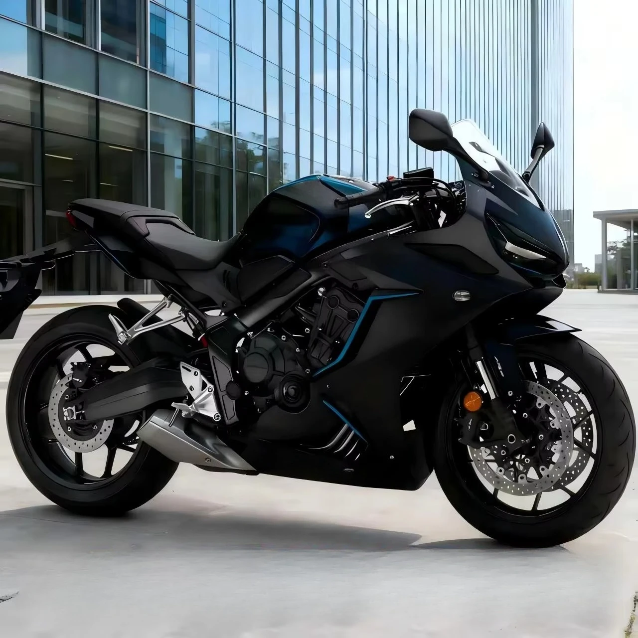 Cubierta de tanque de combustible elevada integrada de fibra de carbono seca 3K 100% para CBR650R 2017-2023 accesorios de fibra de carbono al por mayor