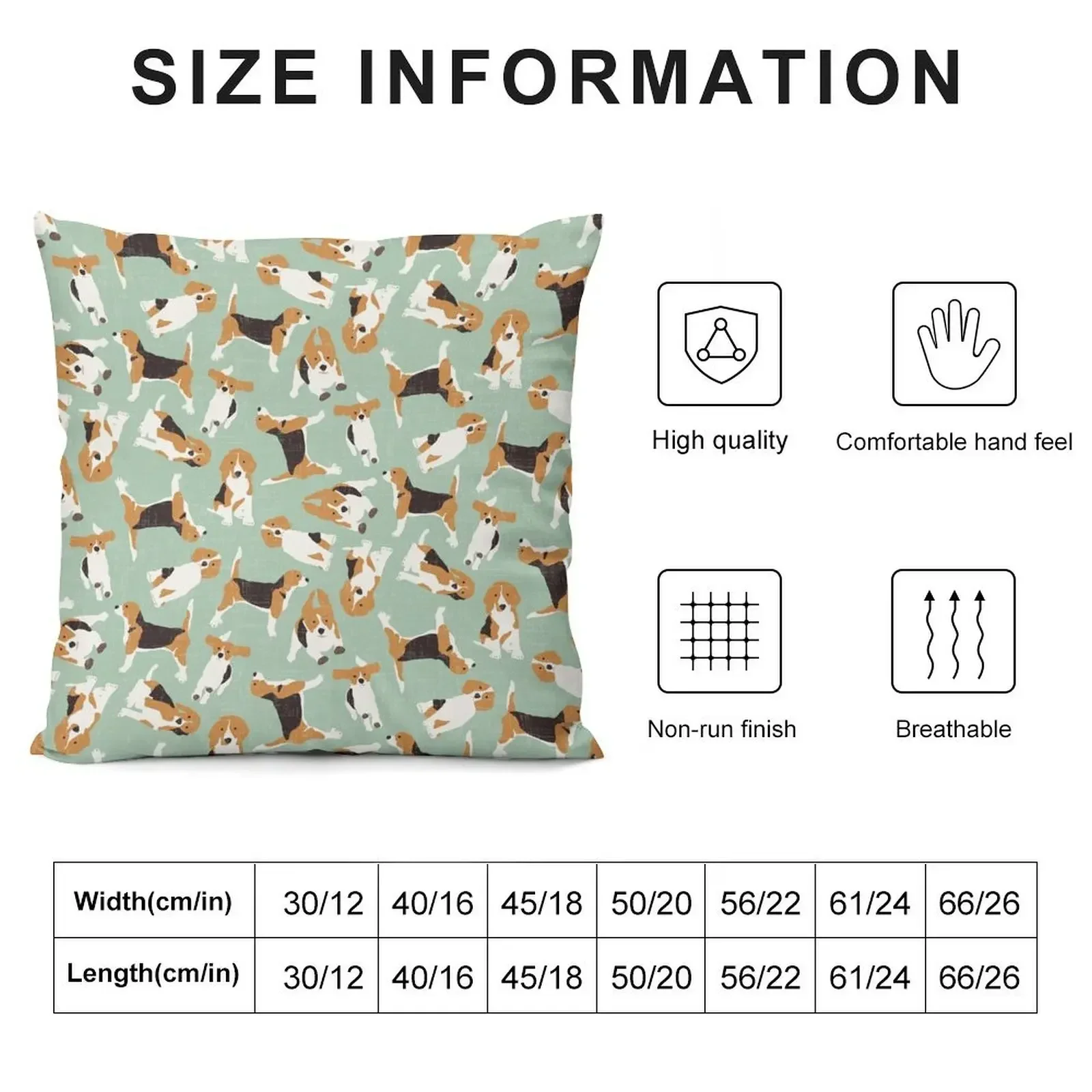 beagle scatter mint Throw Pillow autumn decoration Luxury Living Room Decorative Cushions pillow