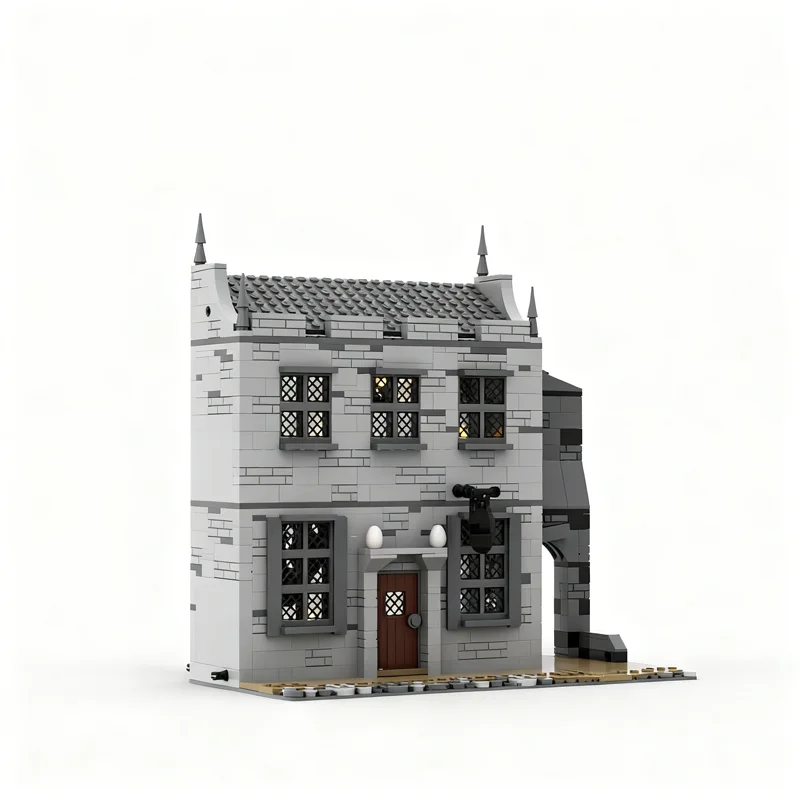 787pcs MOC Harry Knockturn Alley De Witte Wyvern Pub Model Bouwstenen Speelgoed Bouw Kerstcadeaus Baksteen Kids