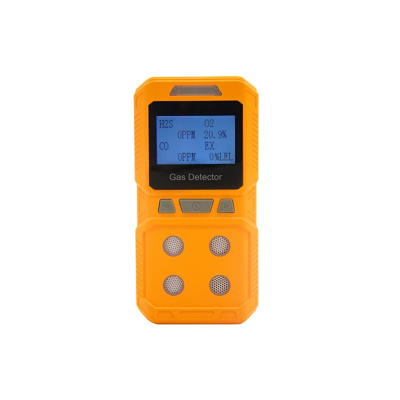 4 in 1 Gas Detector Portable H2S CO O2 LEL Gas Monitor Diffusion Type Industrial Safety Tester
