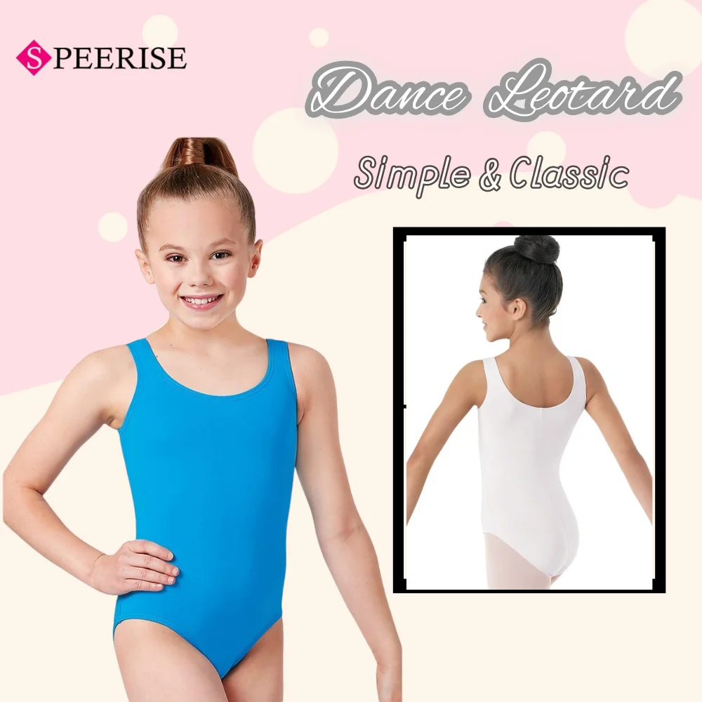 어린이 체조 스포츠웨어 캐미솔 레오타드 스판덱스 스쿱넥 나일론 블랙 발레 댄스복 유아 댄스웨어 바디수트 조끼