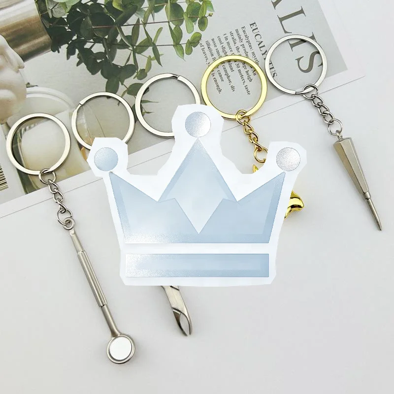 Creative Simulation Tooth Keychain Mini Dental Design Key Ring Eco-friendly Material for Dentist Graduation Souvenir Bag Hangin
