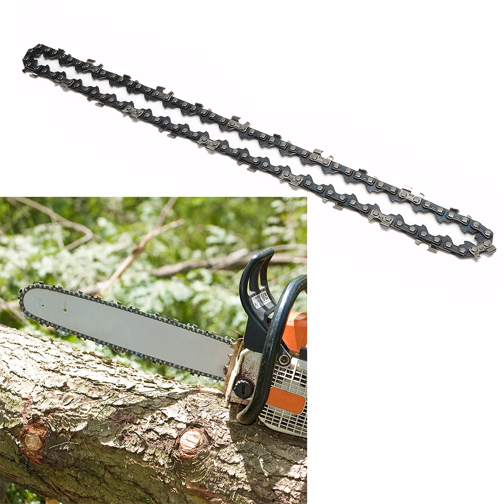 12 Inch Metal Chainsaw Chain 22 Teeth 45 Drive Links Saw Chain Spare Parts 3/8inch Pitch Chainsaw Blades for Wood Branch Cutting