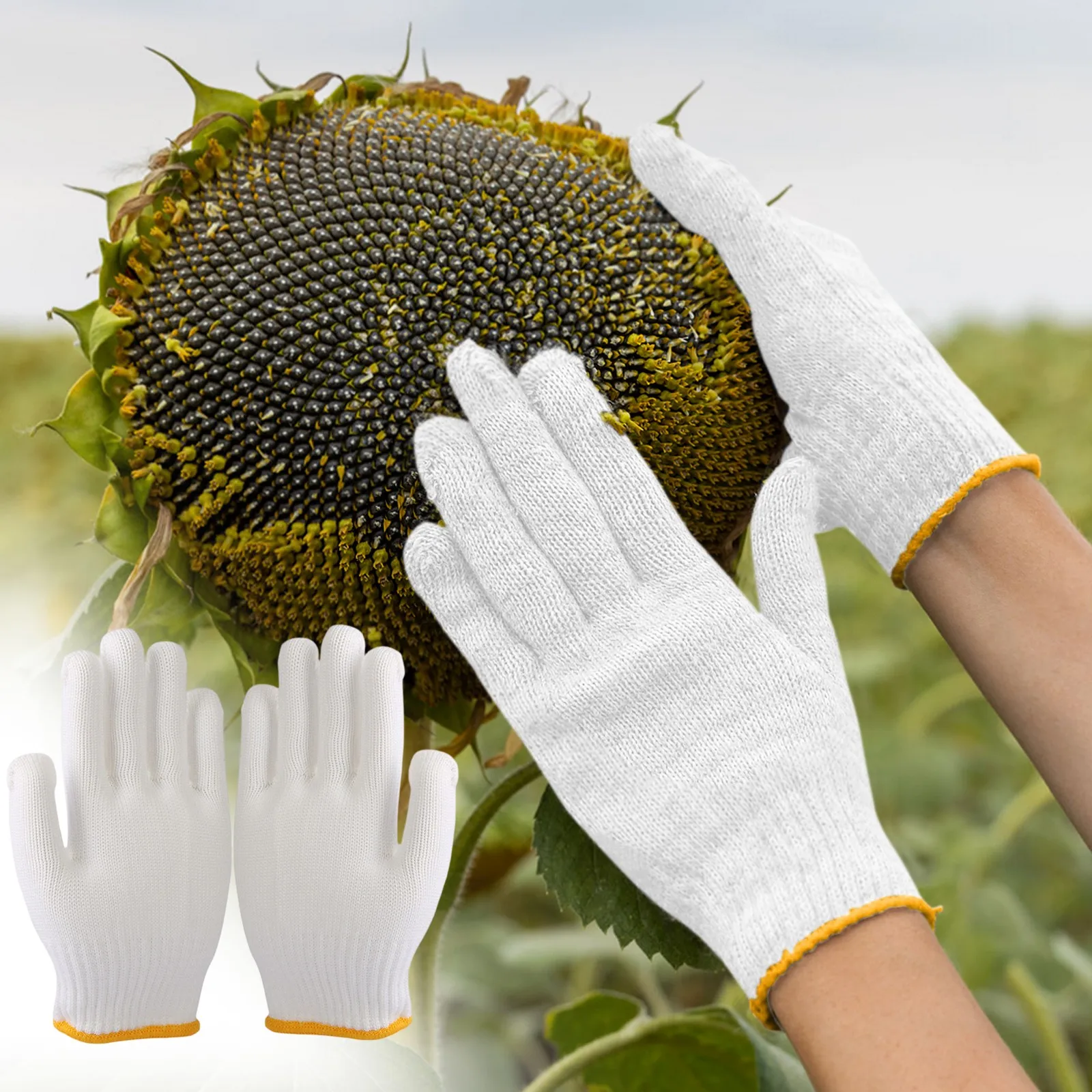 

Wear-resistant Work Gloves Heavy Duty Anti Slip Knitted Gloves for Construction Maintenance and Cold Weather Protection Gloves