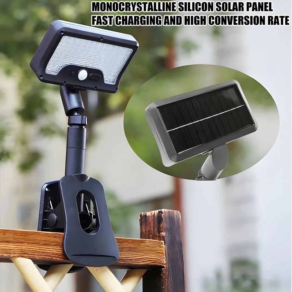 Waterproof Solar Wall Light 92 LED 360° Rotatable Garden Street Lights Auto on/Off 4 Modes Motion Sensor Light Outdoor Yard Lamp