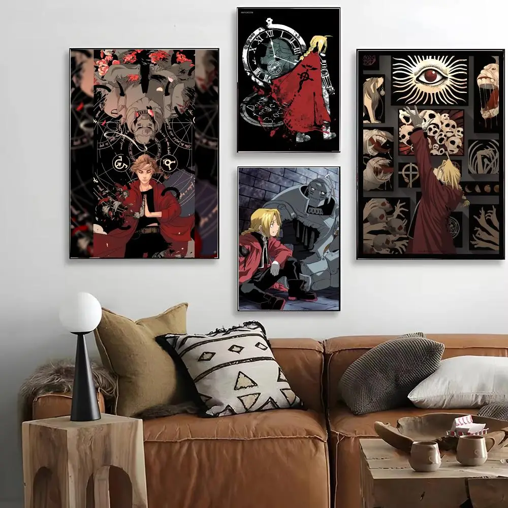 Anime Fullmetal Alchemist Poster HD Art Decorative Wall Art Waterproof Home Décor for Living Room Bedroom Café Stylish Gift