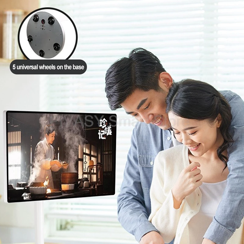 Smart TV 24 Inch Battery Study Music Outdoor Bussiness Live Touch Screen Movable Portable Tablet Wireless Casting 4+128G Monitor