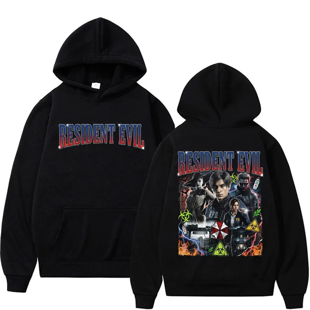 

Resident Evil S.T.A.R.S. Raccoon Police Dept Hoodies Leon Kennedy Sweatshirts Men Women Vintage Style Oversized Hoodie Pullovers