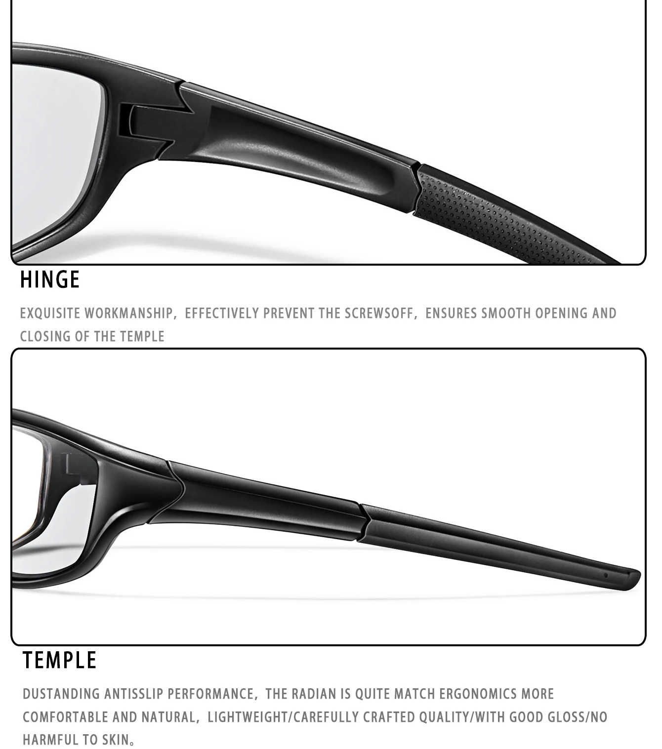 Neue Stil Photochrome Radfahren Brillen Männer Frauen MTB Bike Laufen Angeln Gläser Komfortable Marke Fahrrad Brille UV400 – Detail 12