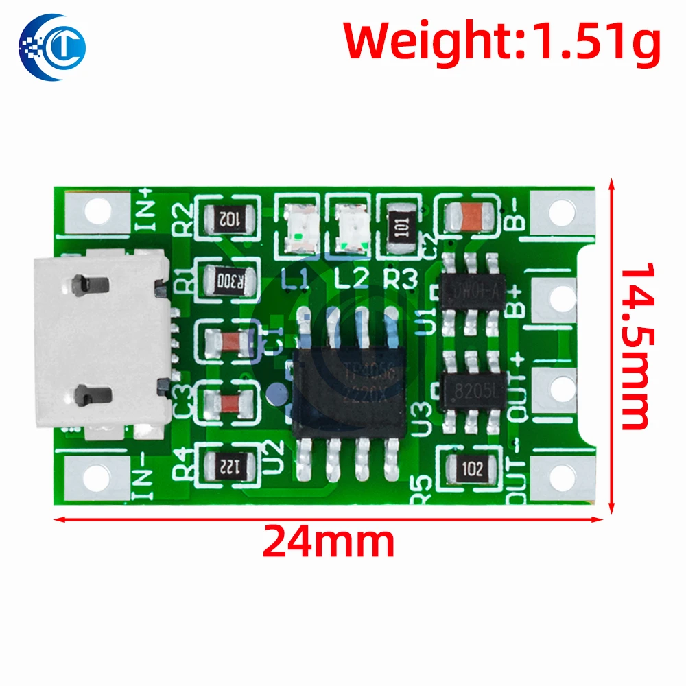 Módulo Cargador Solar 3.6V/3.7V/4.2V: Protección de Batería 18650 - Entrada Micro USB para Li-Ion/LiPo