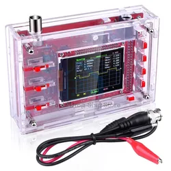 Display LCD TFT per oscilloscopio digitale completamente assemblato da 2,4 pollici con clip di prova per sonda a coccodrillo per oscilloscopio portatile DSOO138