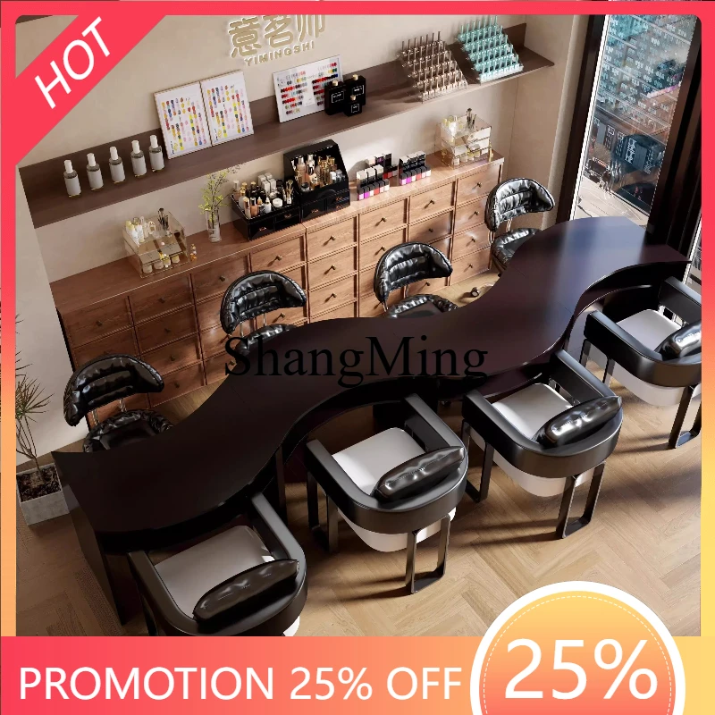 SM new manicure table and chair set, antique manicure shop special table, new high-end sense