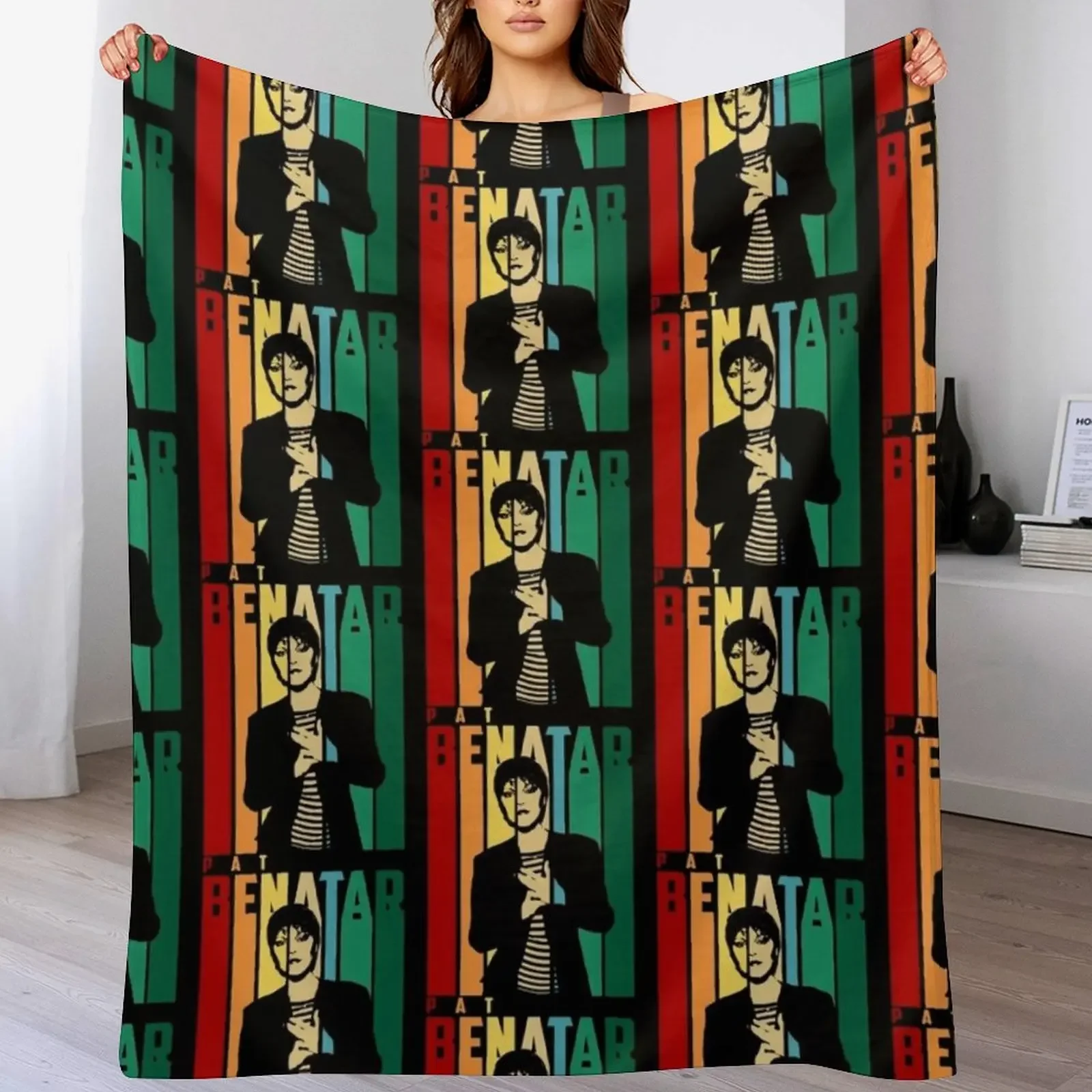 

Pat Benatar Throw Blanket blankets ands Furry Soft Beds Summer Beddings Blankets