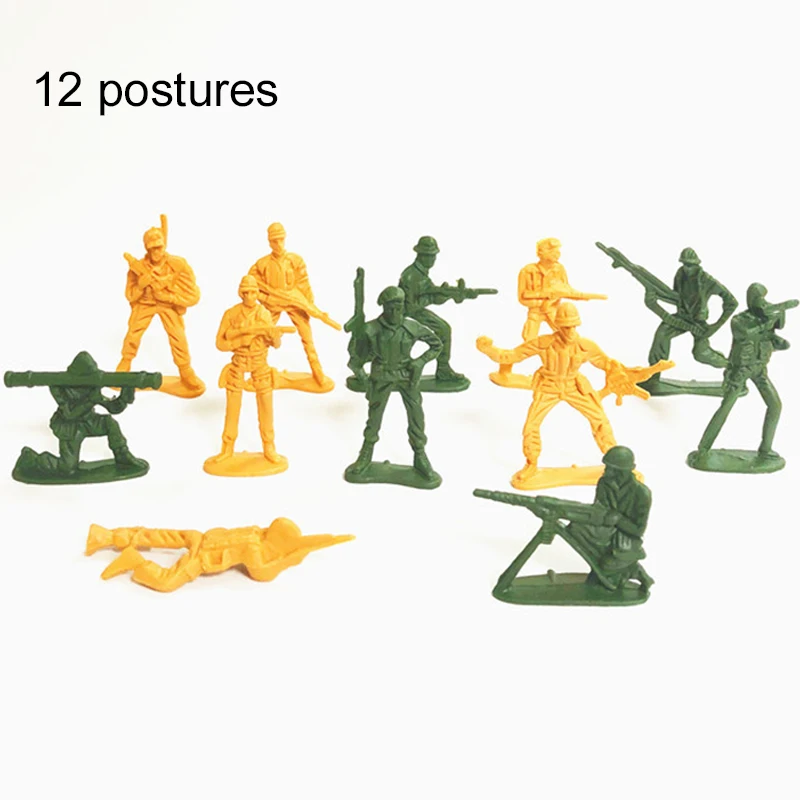 24/36/100pcs ﻿﻿﻿Soldiers Model 5cm Plastic Desktop Ornament Mini Sculpture Army Men Action Figures Military Enthusiast Gifts TMZ