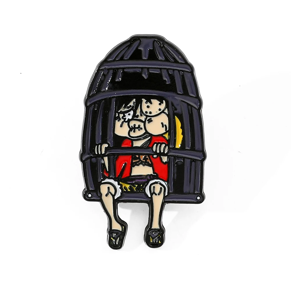 1 Pc Cartoon Character Brooch Handsome Monkey D. Luffy Enamel Pin Backpack Clothes Jewelry Metal Badge Accessories Gift