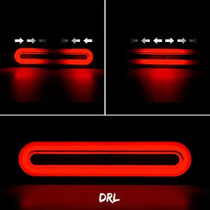 3 in 1 Motorrad -LED -Hecklichter Rot + gelbe Stopplampe Heckbremse mit Lichtsignal zurück -DRL für Motorrad -Schmutz -Boxenrad ATV UTV 9 Hauptverkaufs -Rucksack Rip Stop - №4