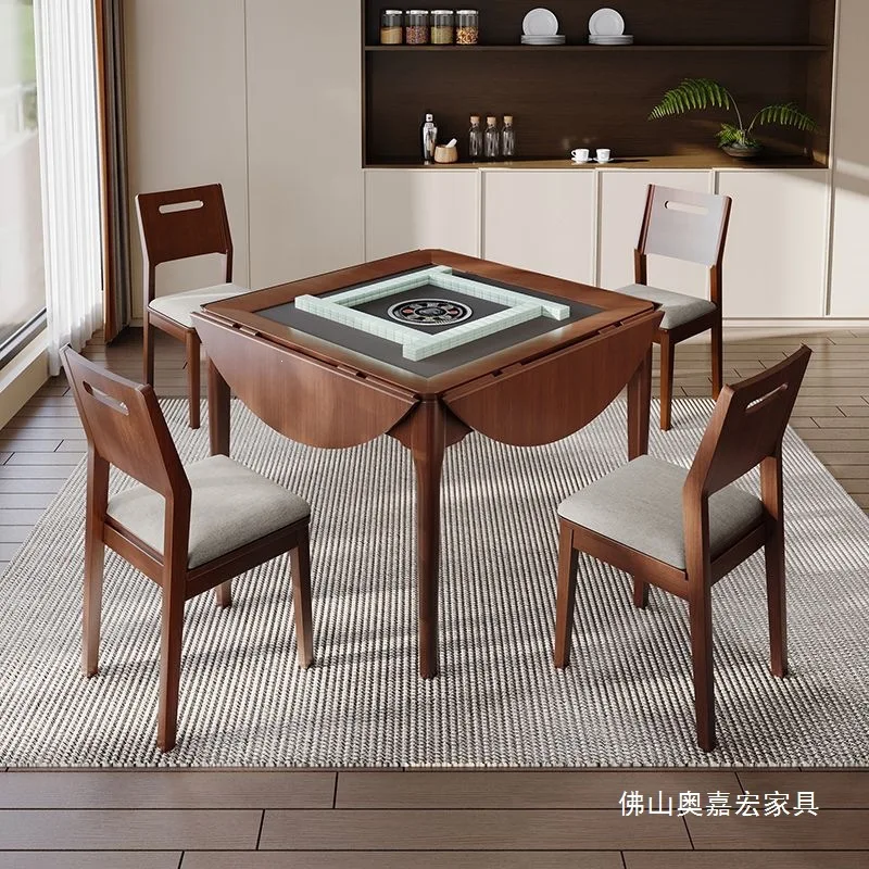 HYS Solid Mahjong Machine Fully Automatic New Chinese Mahjong Table Household Foldable Fully Automatic Multifunctional