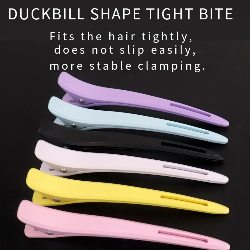 Bangs Side Parting Clip Makeup Partition Barber Hairdresser Hairdressing Uncut Long Duckbill Clip Frosted One Word Hair Clip