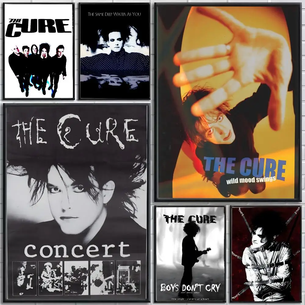 Band The Cure Poster Self-Adhesive HD Mural Wall Decals, Living Room Bedroom Home Decor Gift